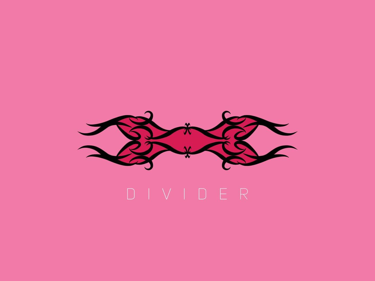 Divider vector floral calligraphy element flourish, divider for page decoration and frame design illustration swirl for text free vector