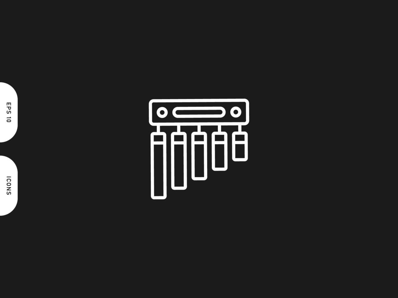 Piano icon line free vector