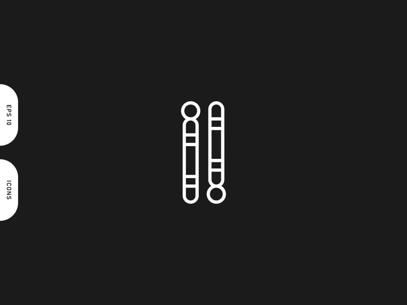 Stick icon line free vector