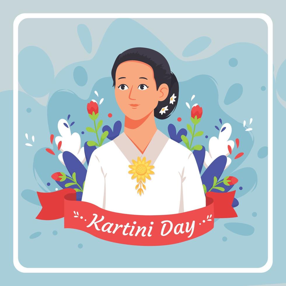 Celebrating of Kartini Day vector