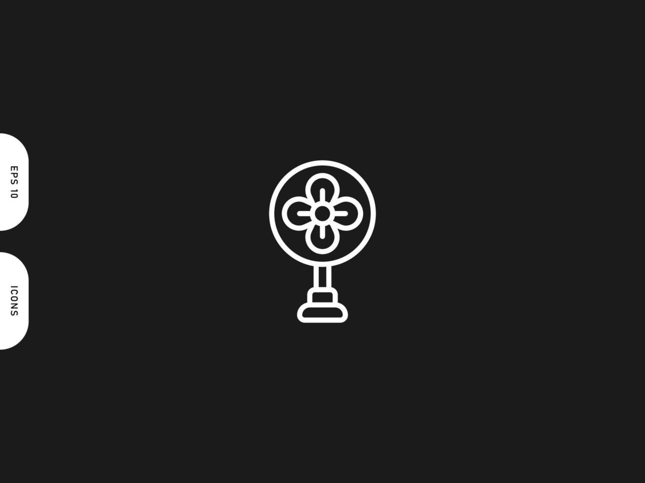 Fan icon line free vector