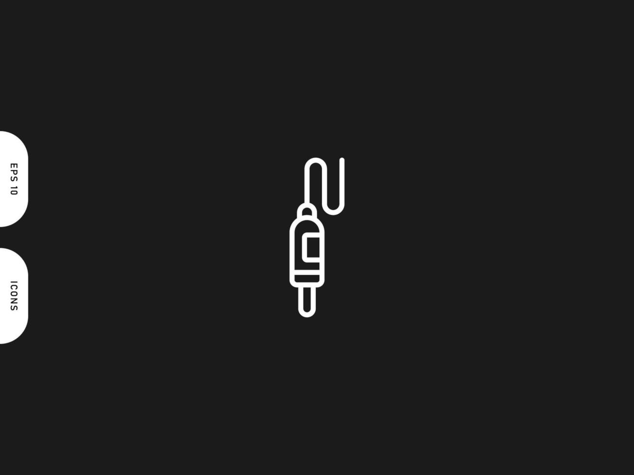 Plug icon line free vector