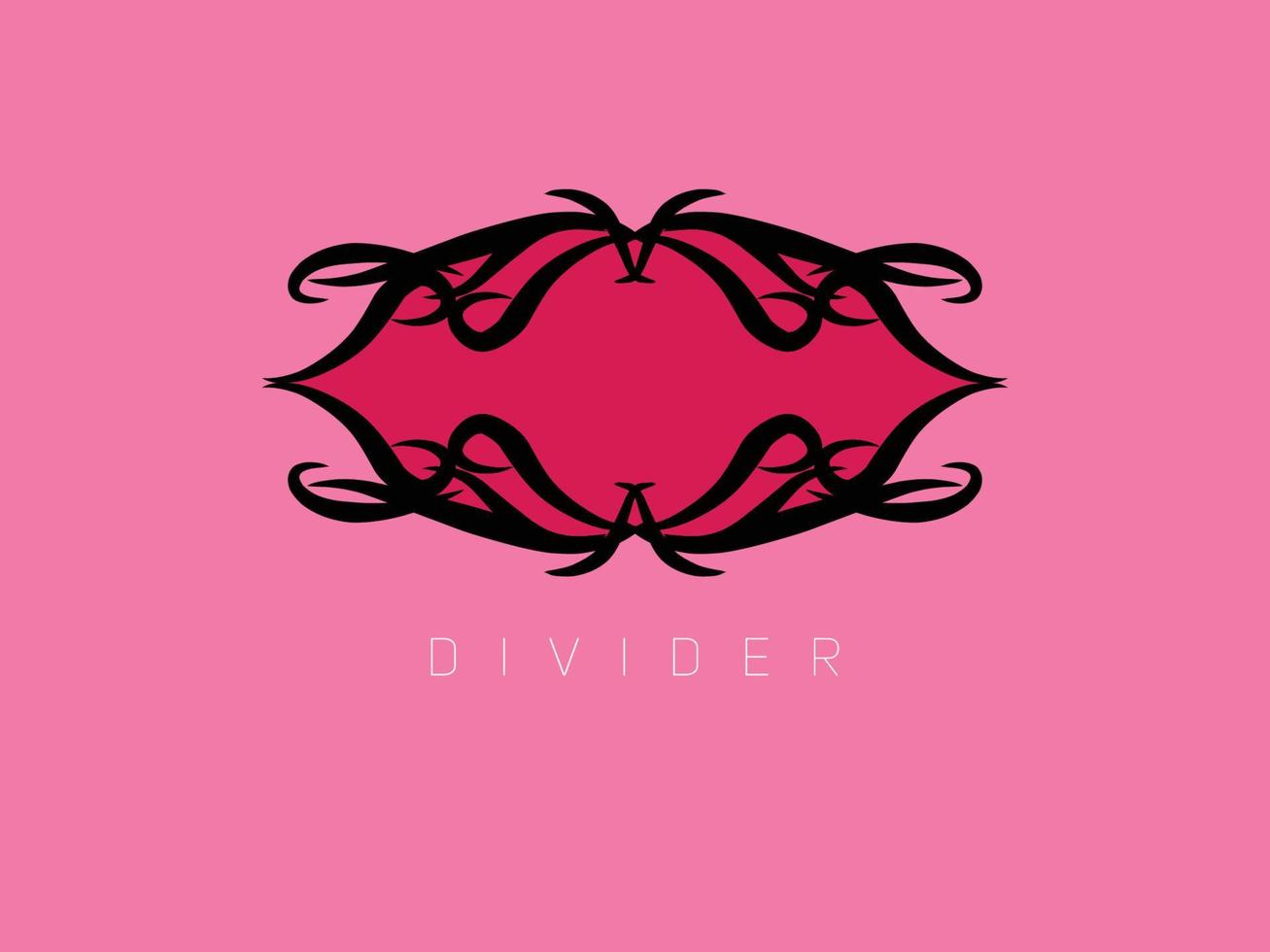 Divider vector floral calligraphy element flourish, divider for page decoration and frame design illustration swirl for text free vector