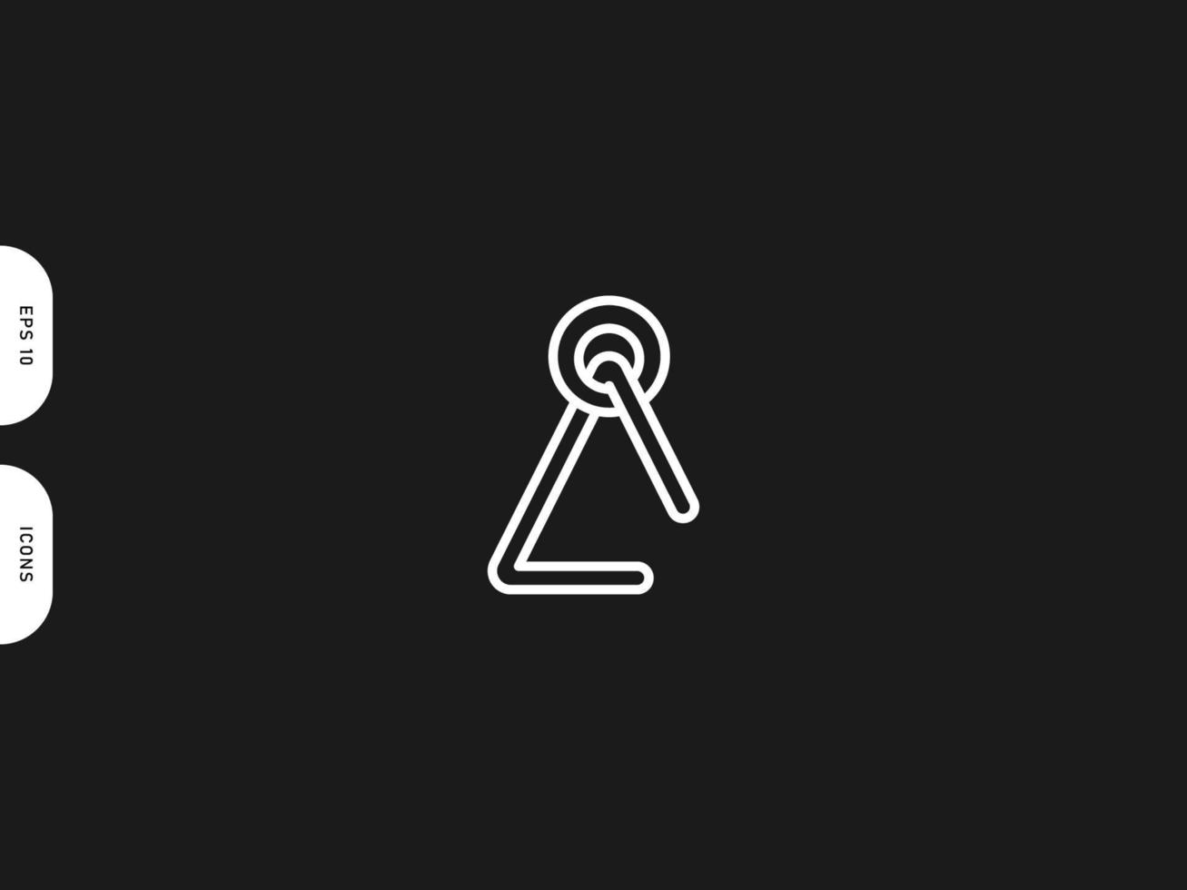 Instrument icon line free vector