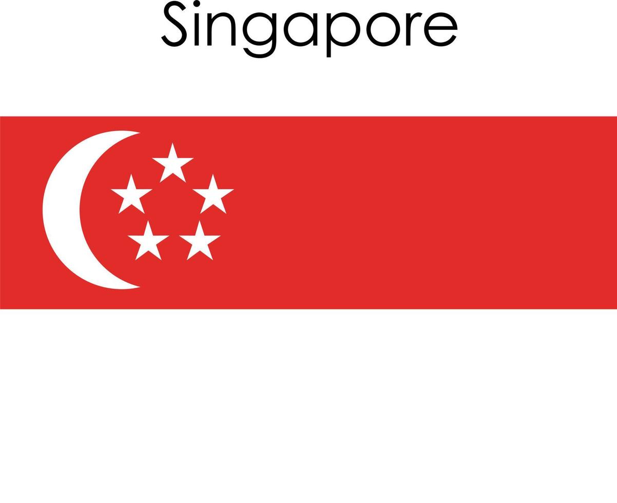 national flag icon singapore vector
