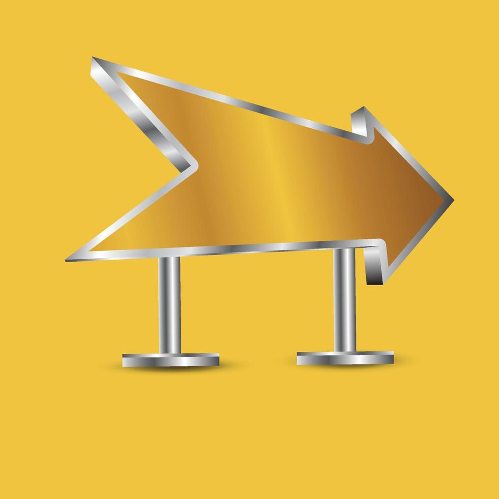 3D vector arrow with 2 legs
