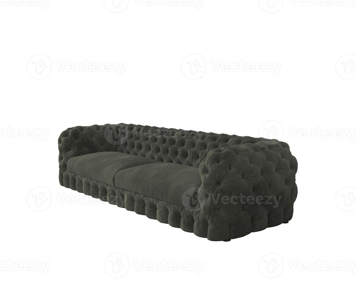 modern sofa 3d rendering isolated on white background photo