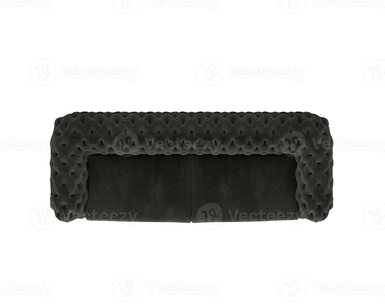 modern sofa 3d rendering isolated on white background photo