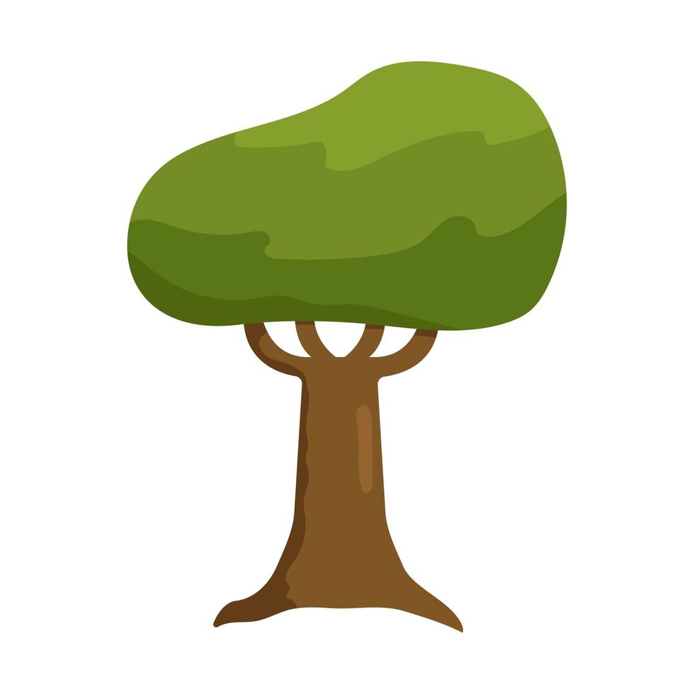 Abstract green tree on white background - Vector