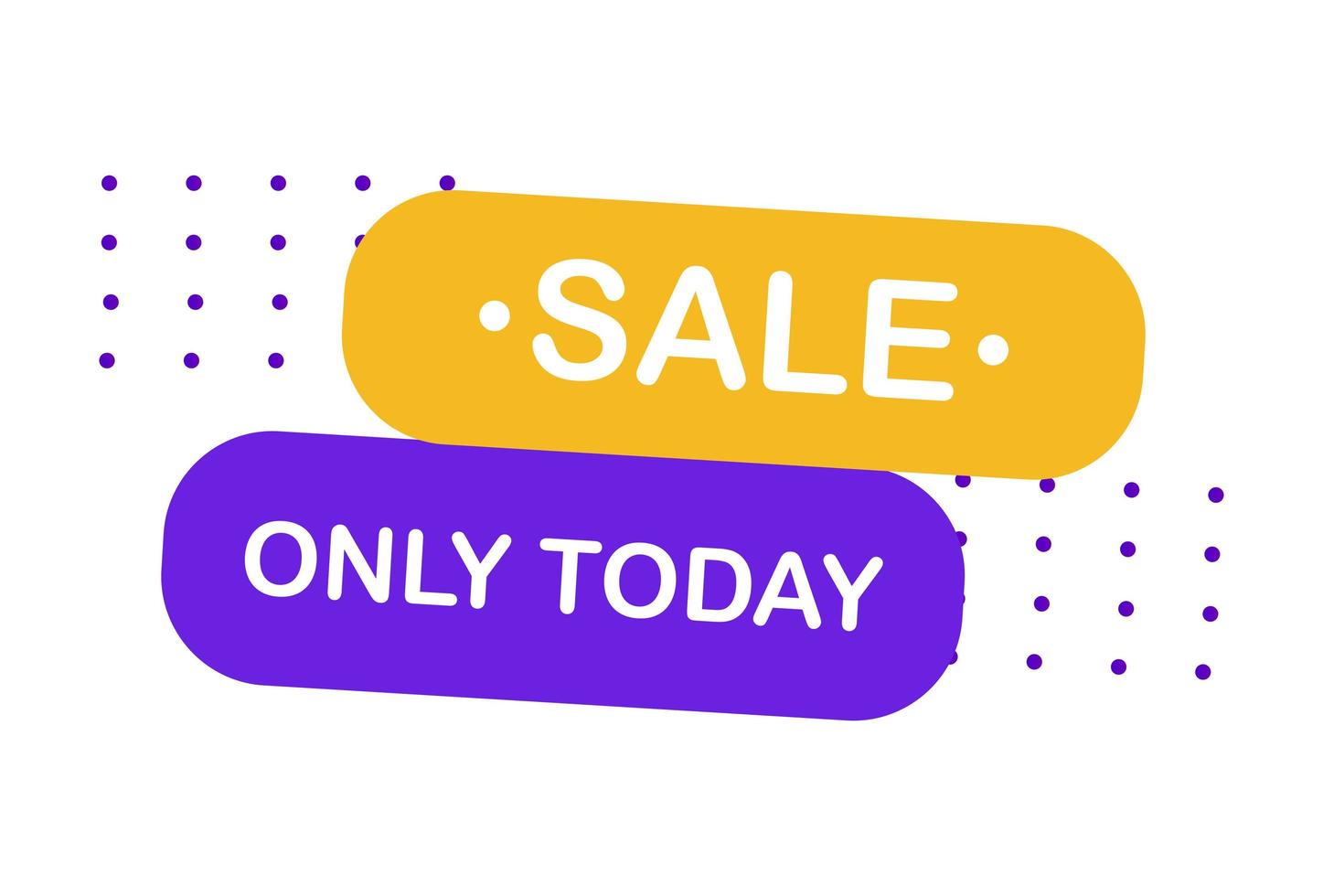 Abstract web banner, business card, SALE TODAY ONLY template - Vector