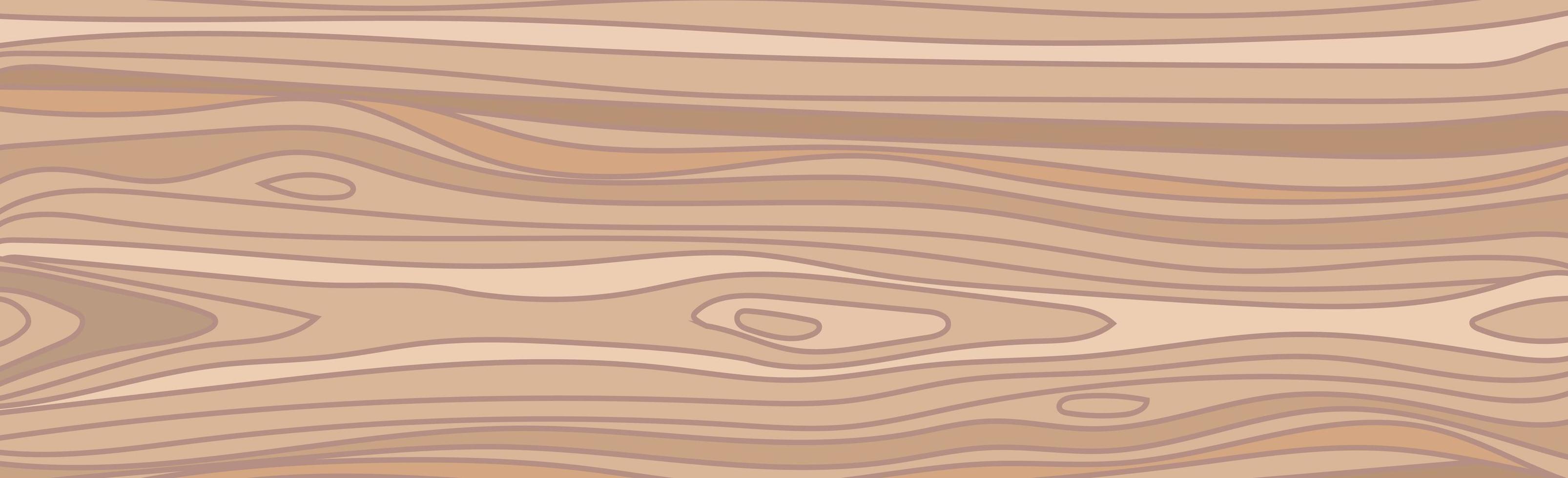 Panoramic texture of light wood with knots - Vector