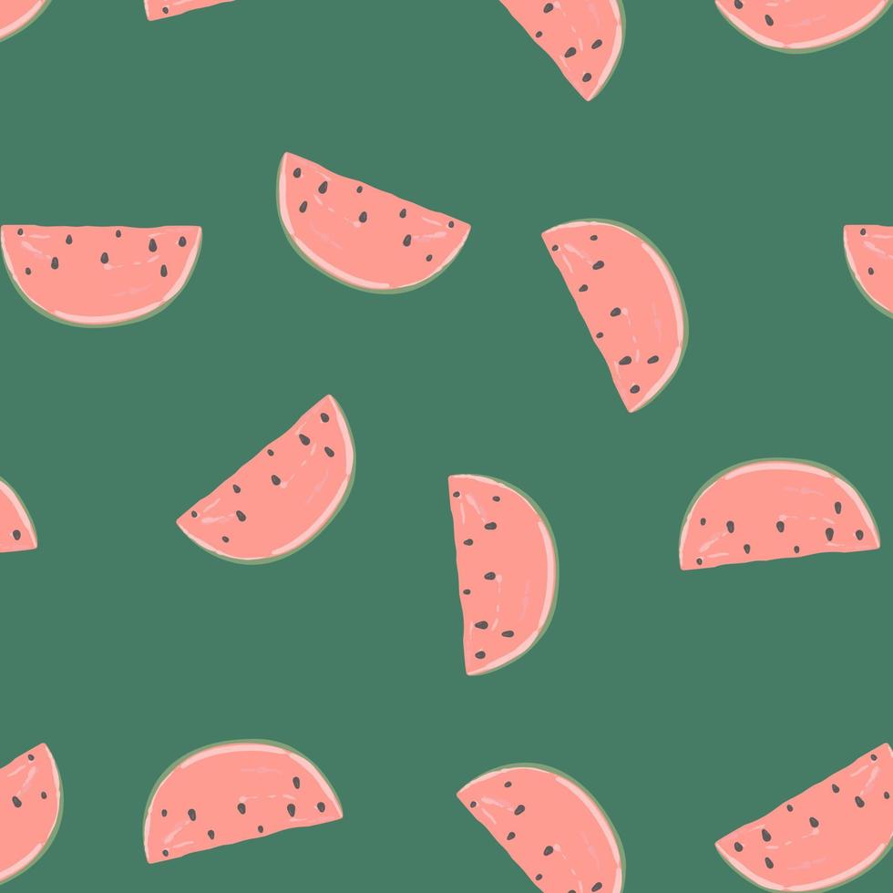 patrón de sandía. sandía rosa. patrón de frutas vector