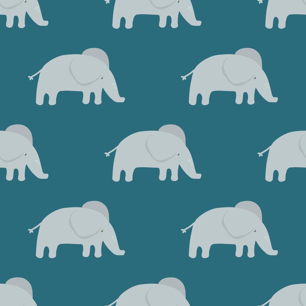 Elephants pattern. Pattern with animals for textiles. African elephant. vector