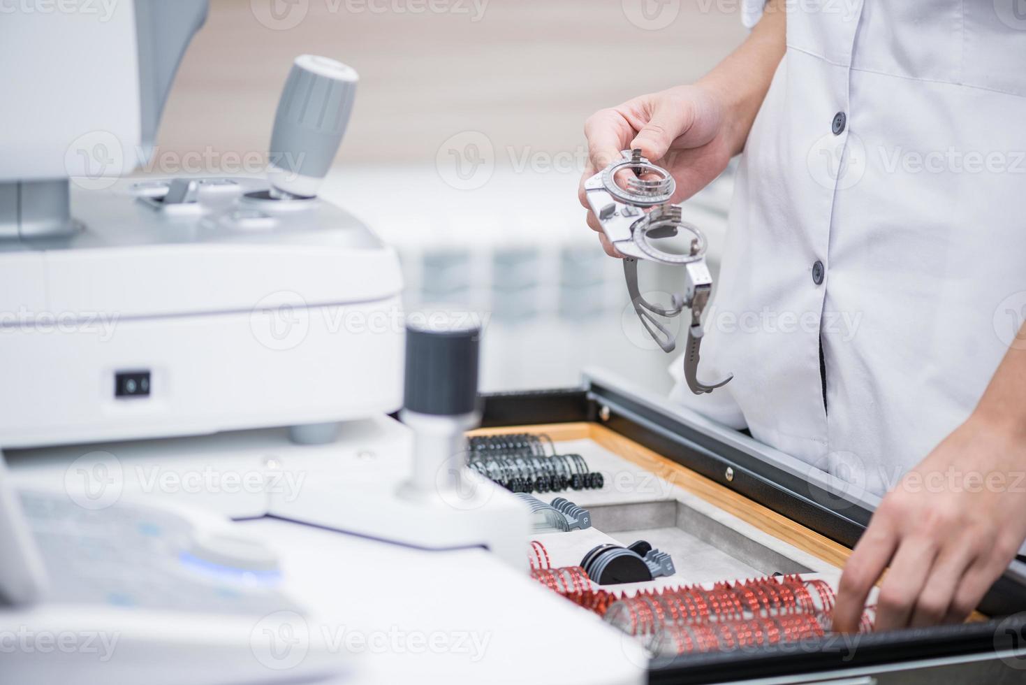 equipment of eye clinic photo