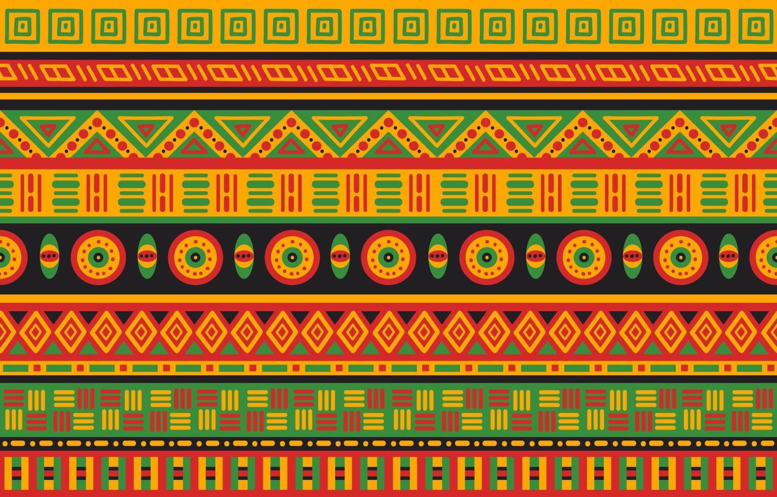 Pan African Color Seamless Pattern Background vector