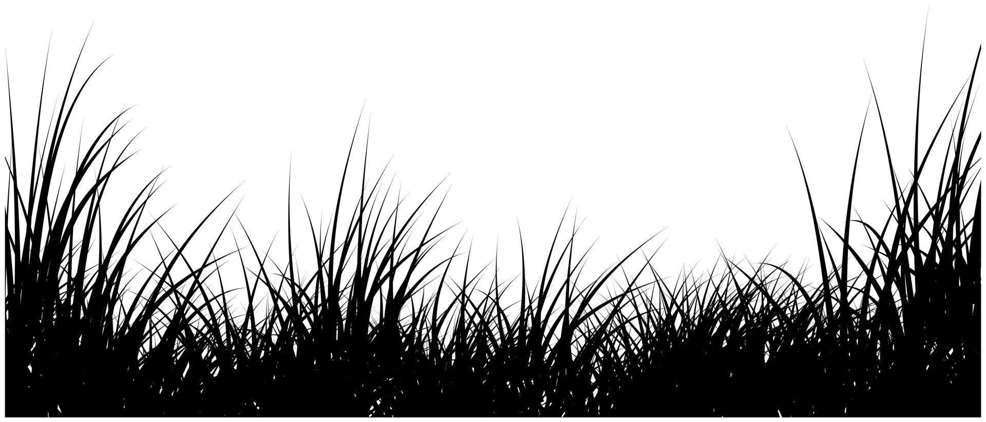 grass black silhouette banner vector