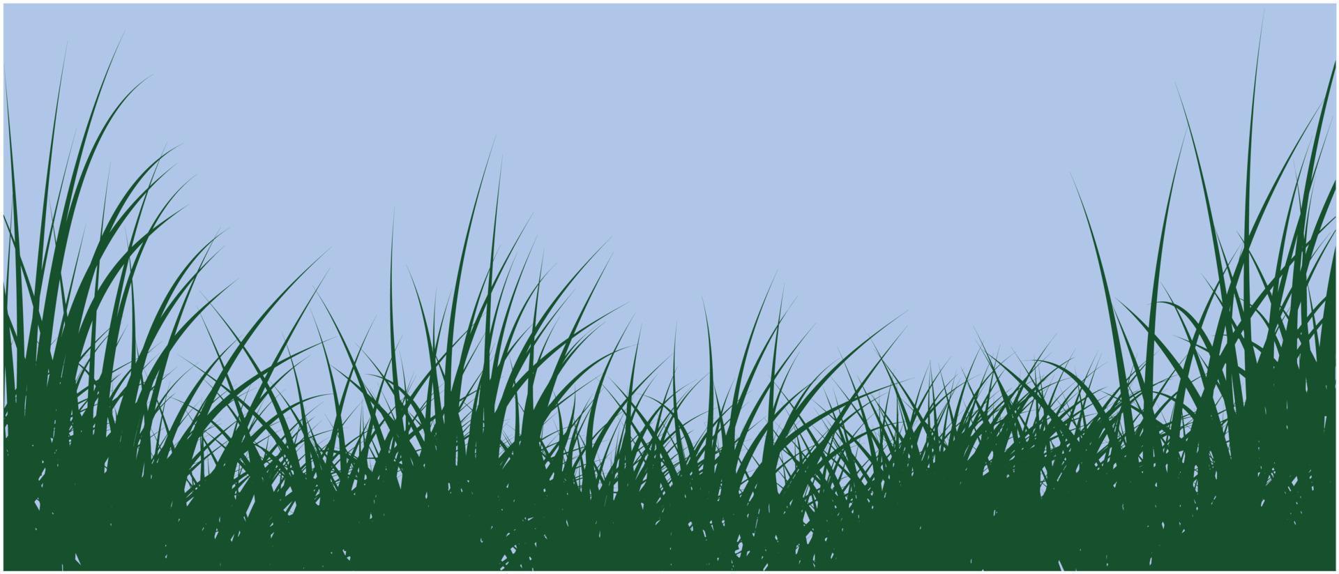 bandera de silueta de hierba vector