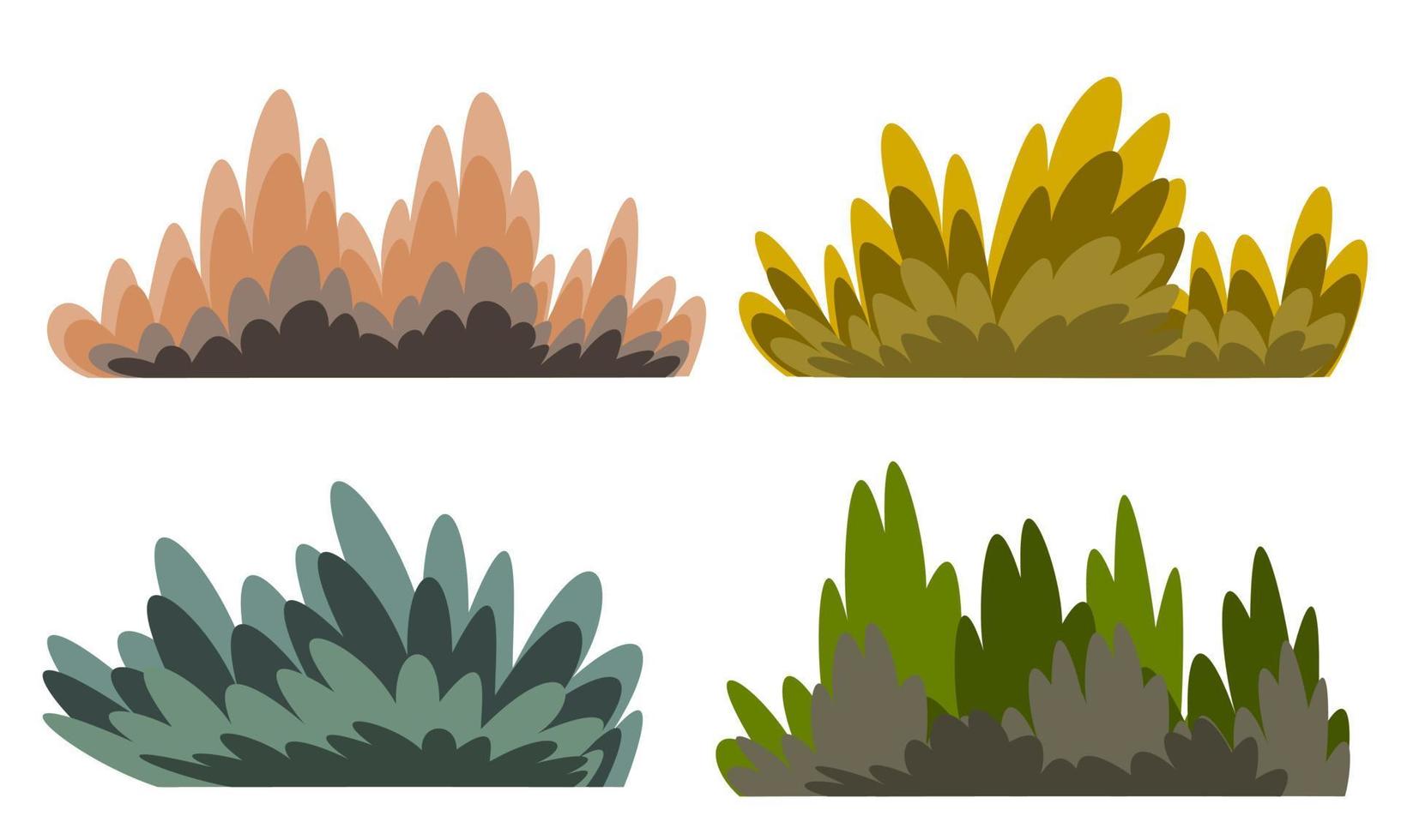 cartoon bush, garden bush vector