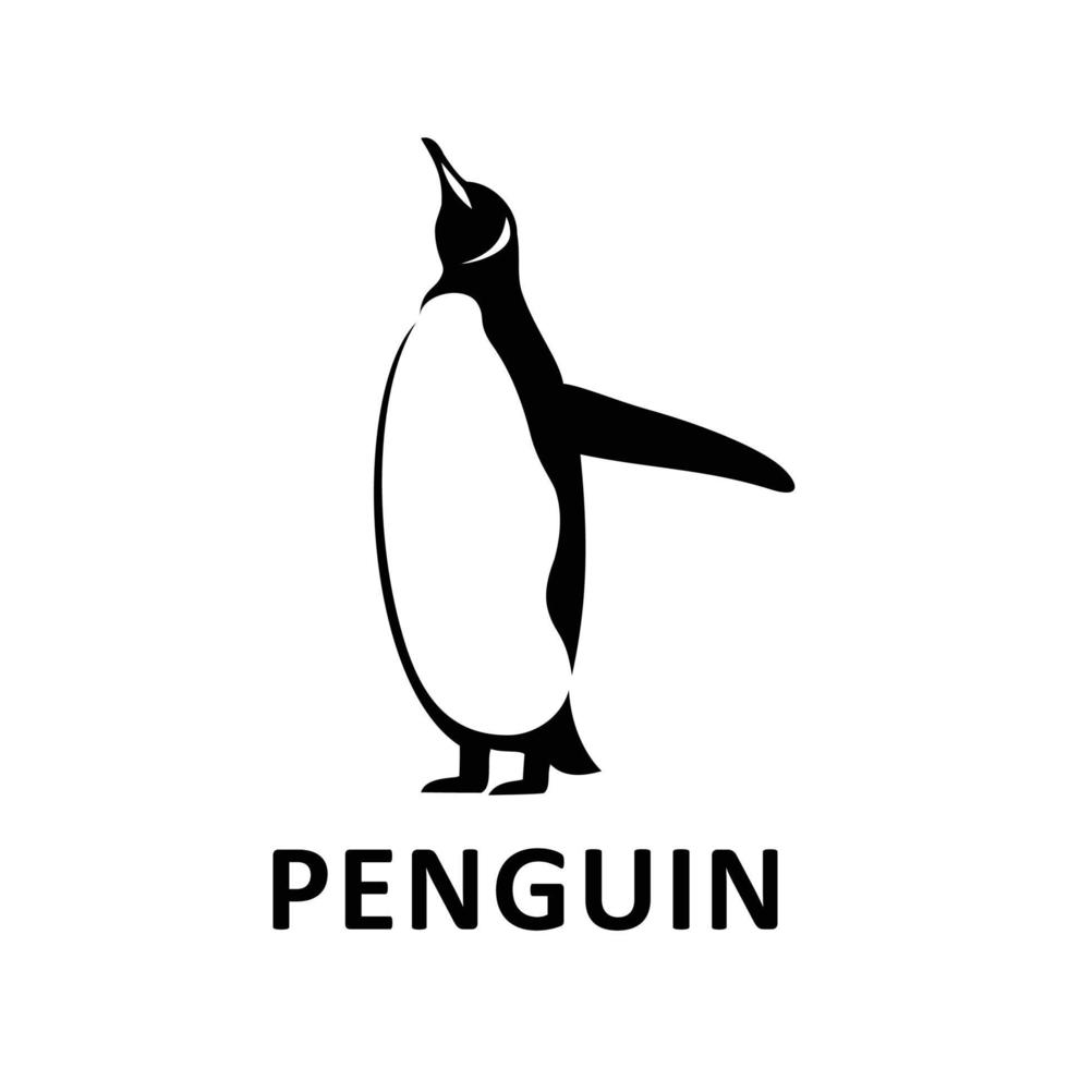 logotipo abstracto de pingüino vector