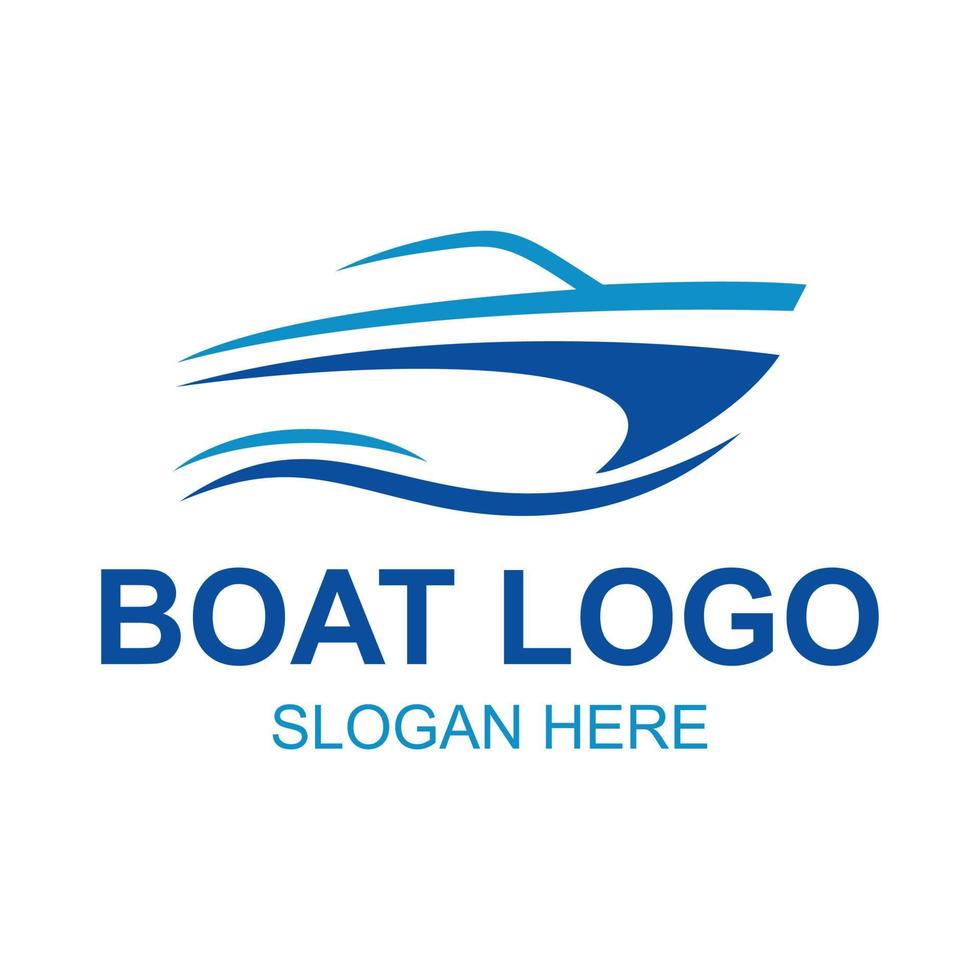 logotipo abstracto del barco vector