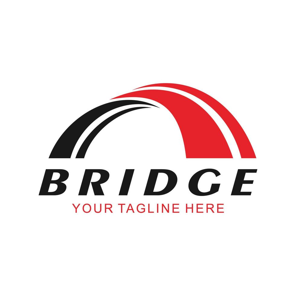 logotipo abstracto del puente vector