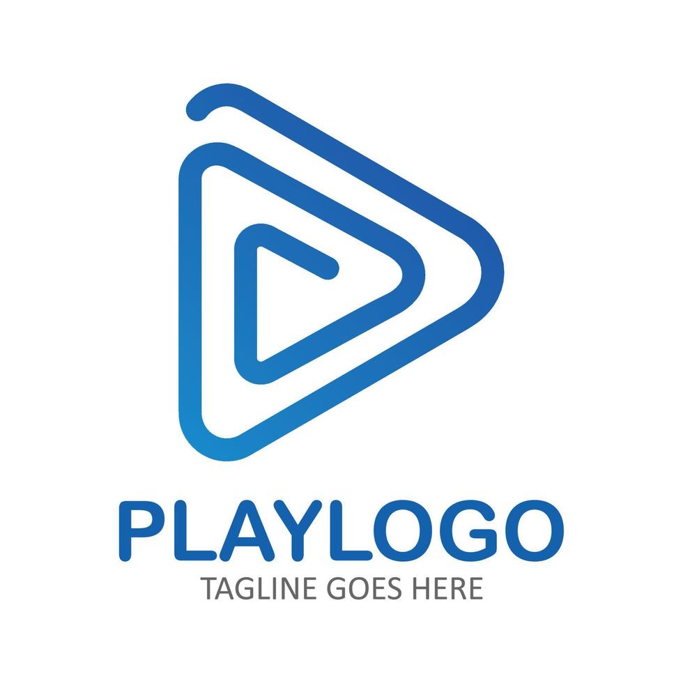 play outline logo vector