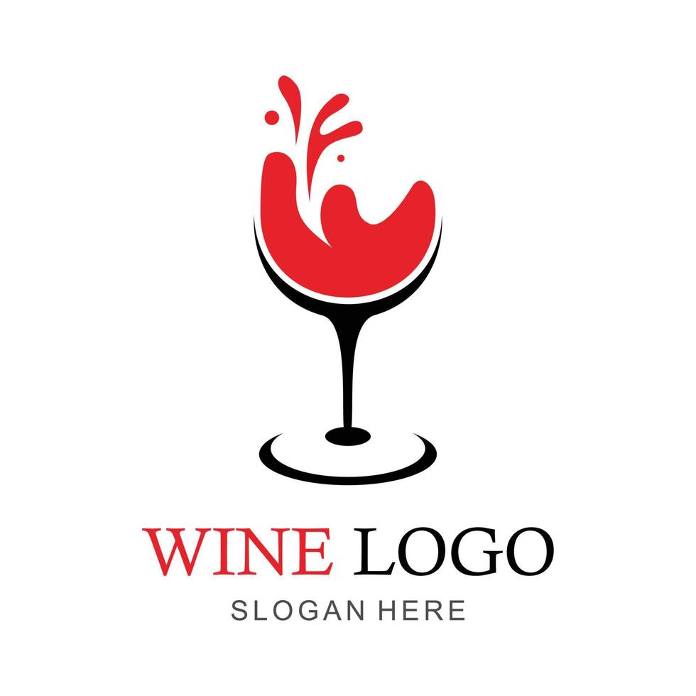 wine abstract logo vector
