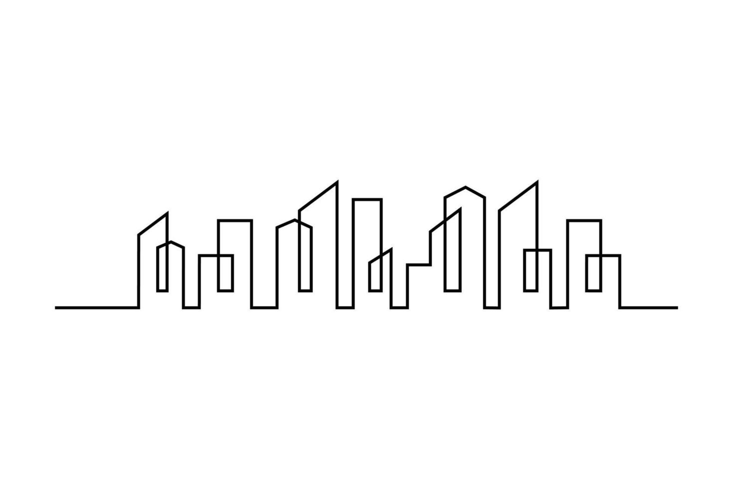 city outline abstract vector