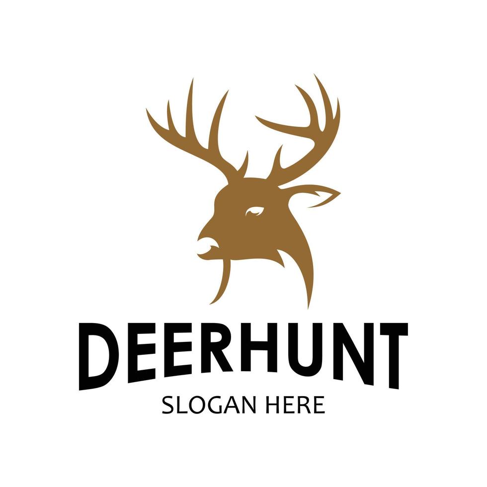 logotipo de vector de caza de ciervos