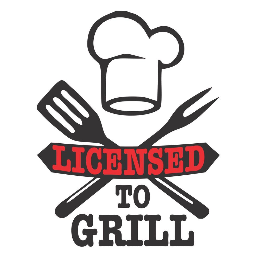 licensed to grill vector