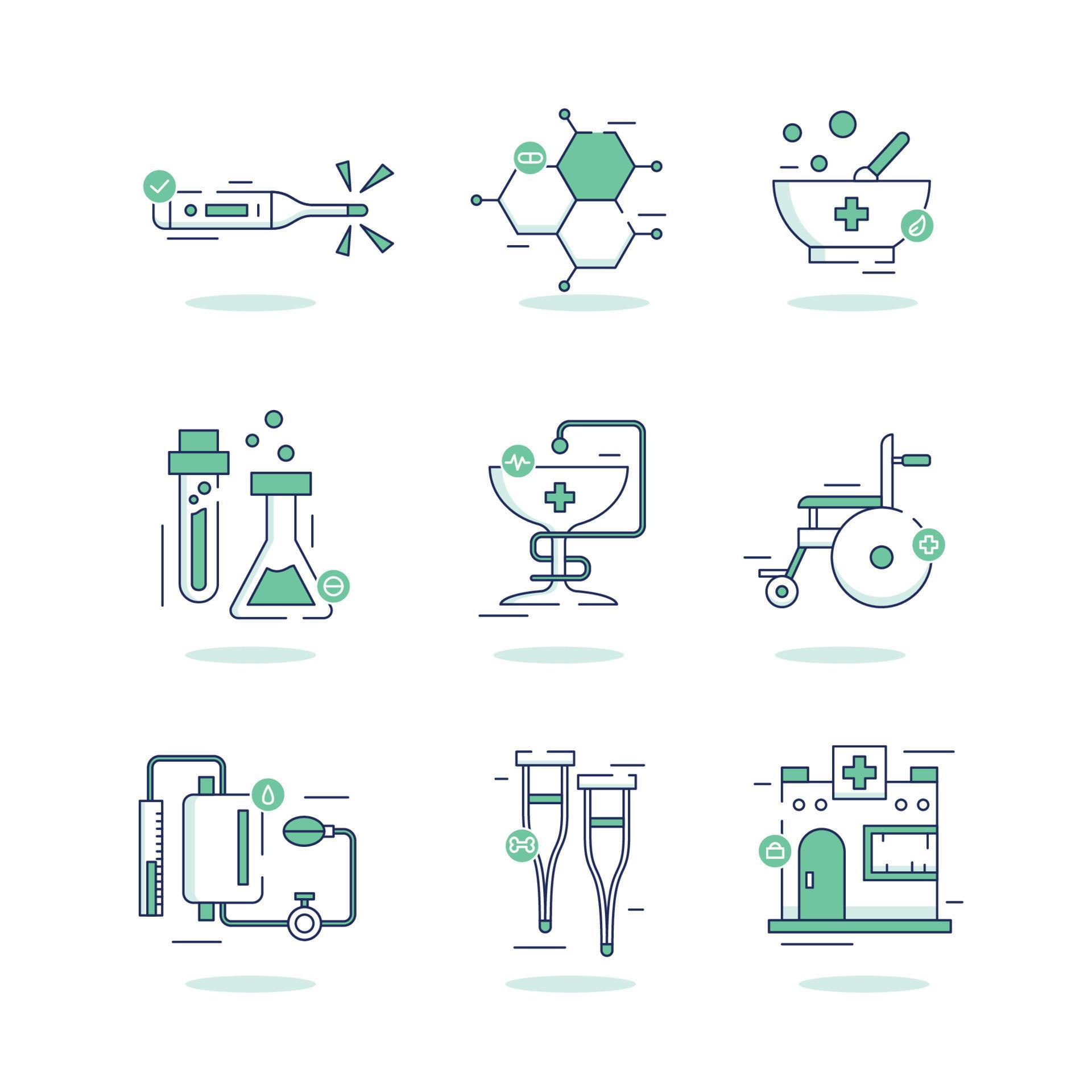 Apothecaries Healthcare Icon Set 6552466 Vector Art at Vecteezy
