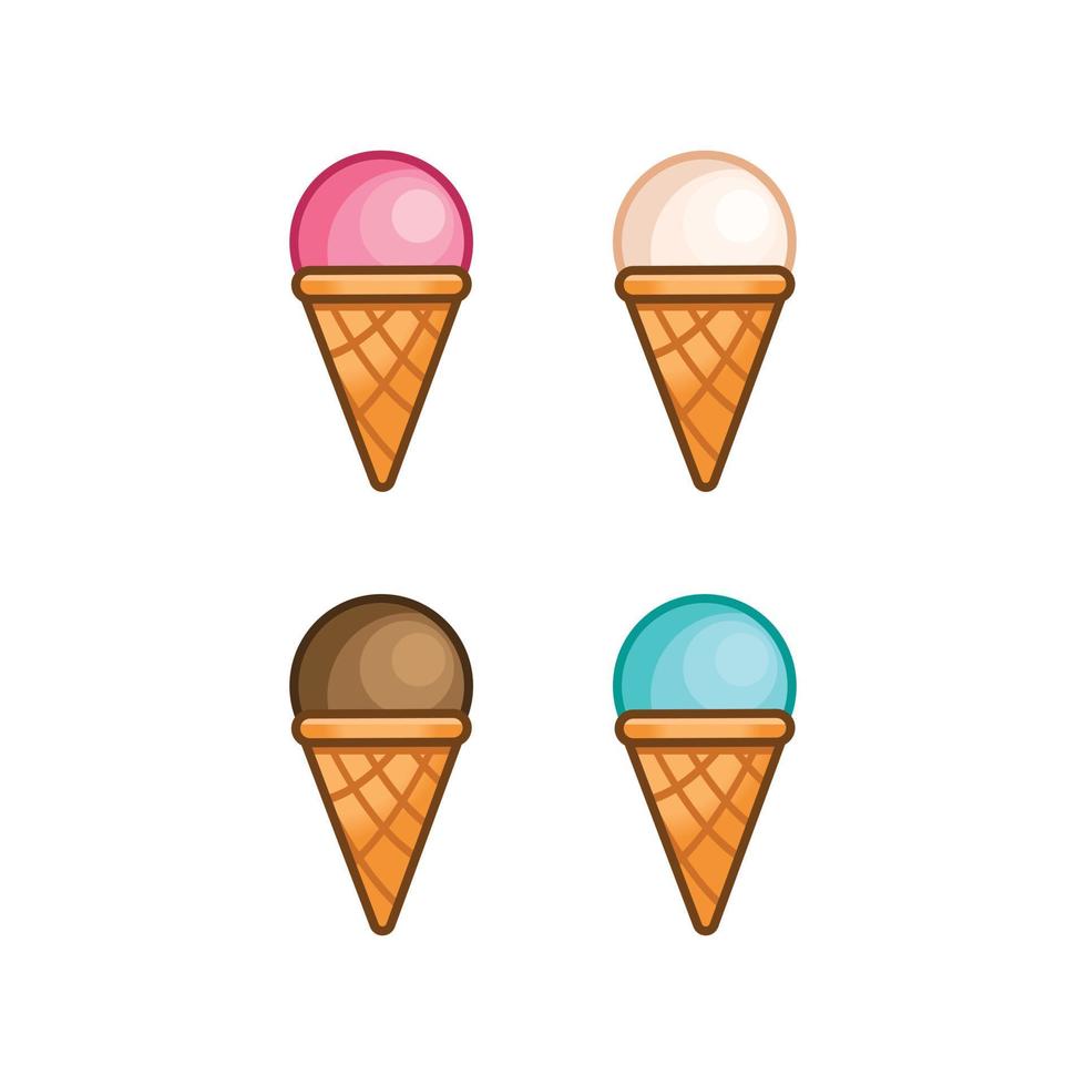 ice cream isolated vector illustration