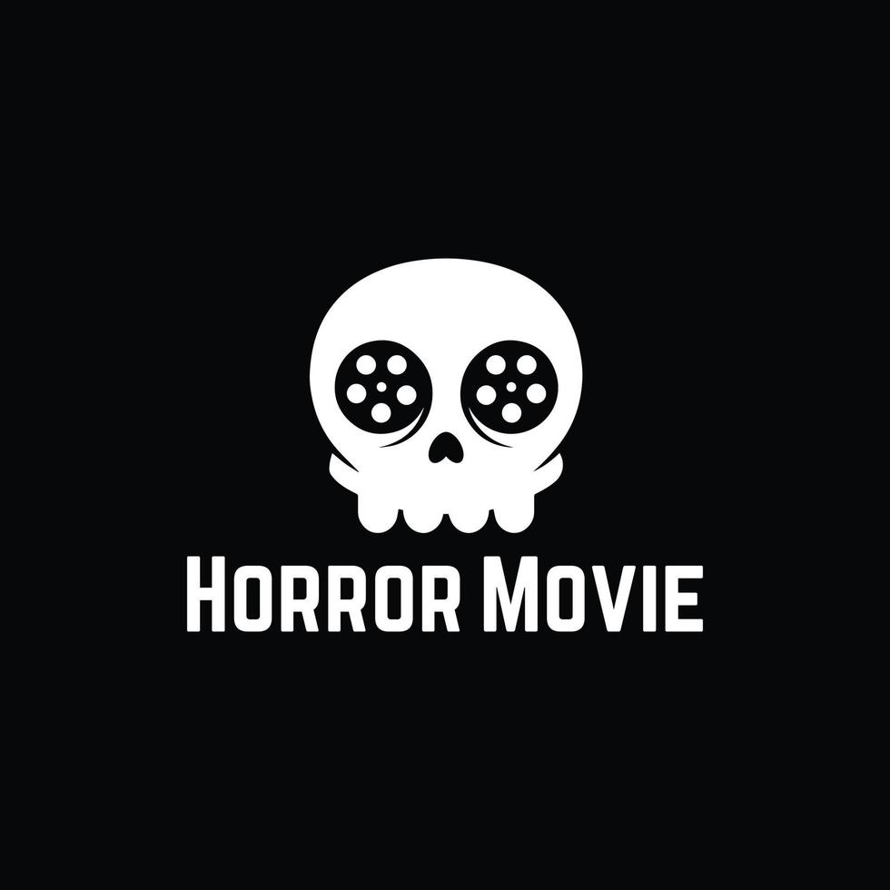 ilustración de vector de logotipo de película de terror