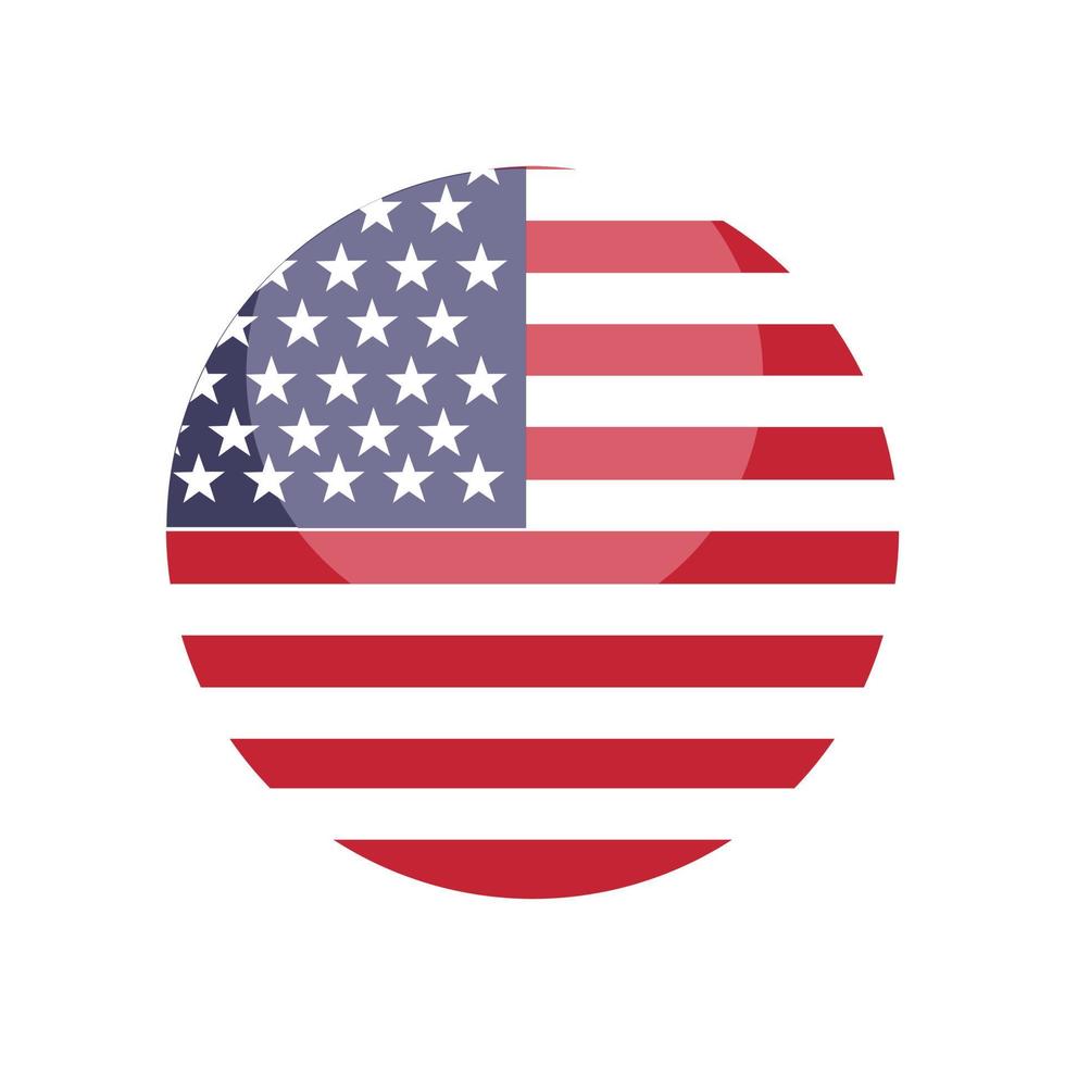 United states flag logo design template illustration vector
