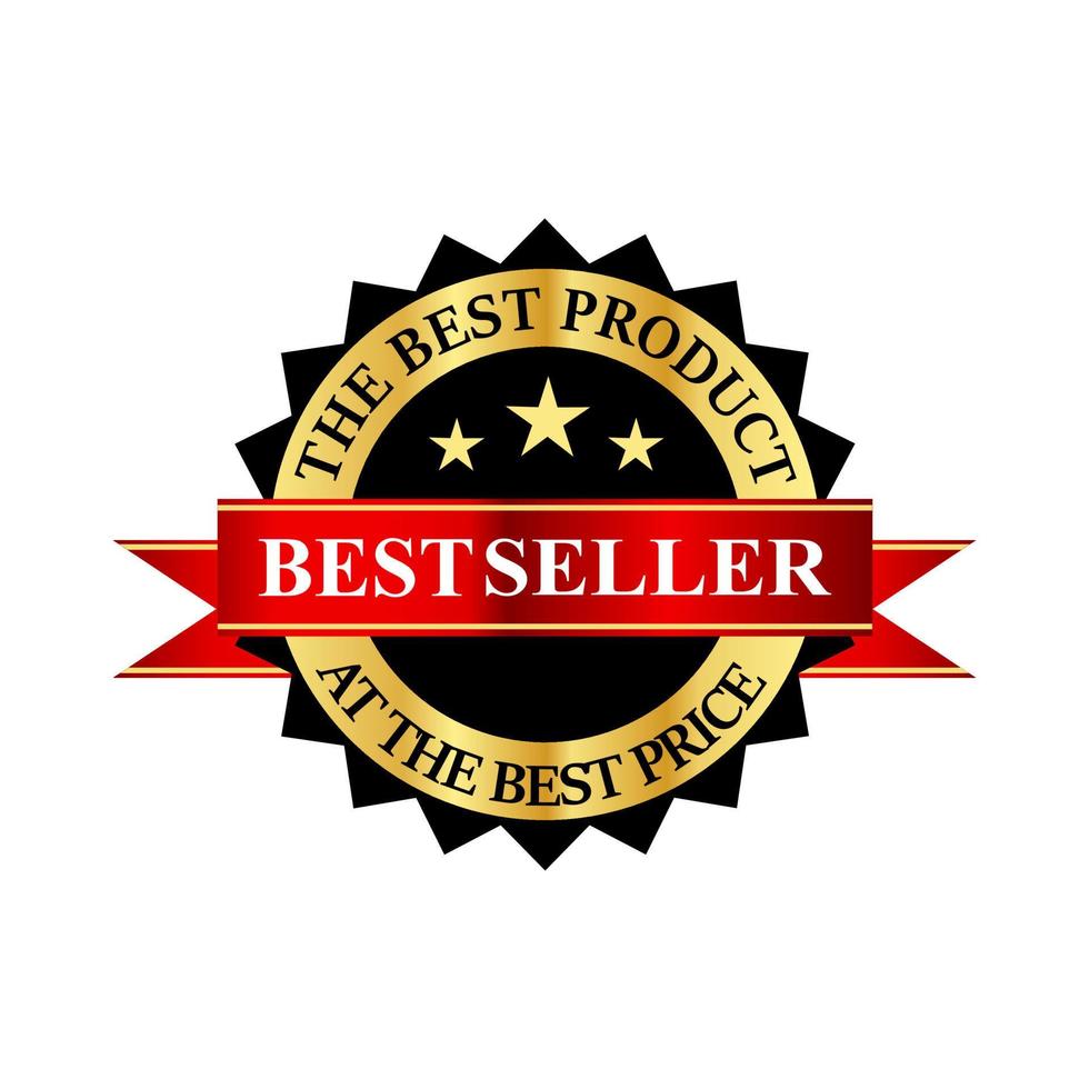 Best seller logo template illustration. suitable for branding, marketing, label, mark, product, factory, website, education etc vector