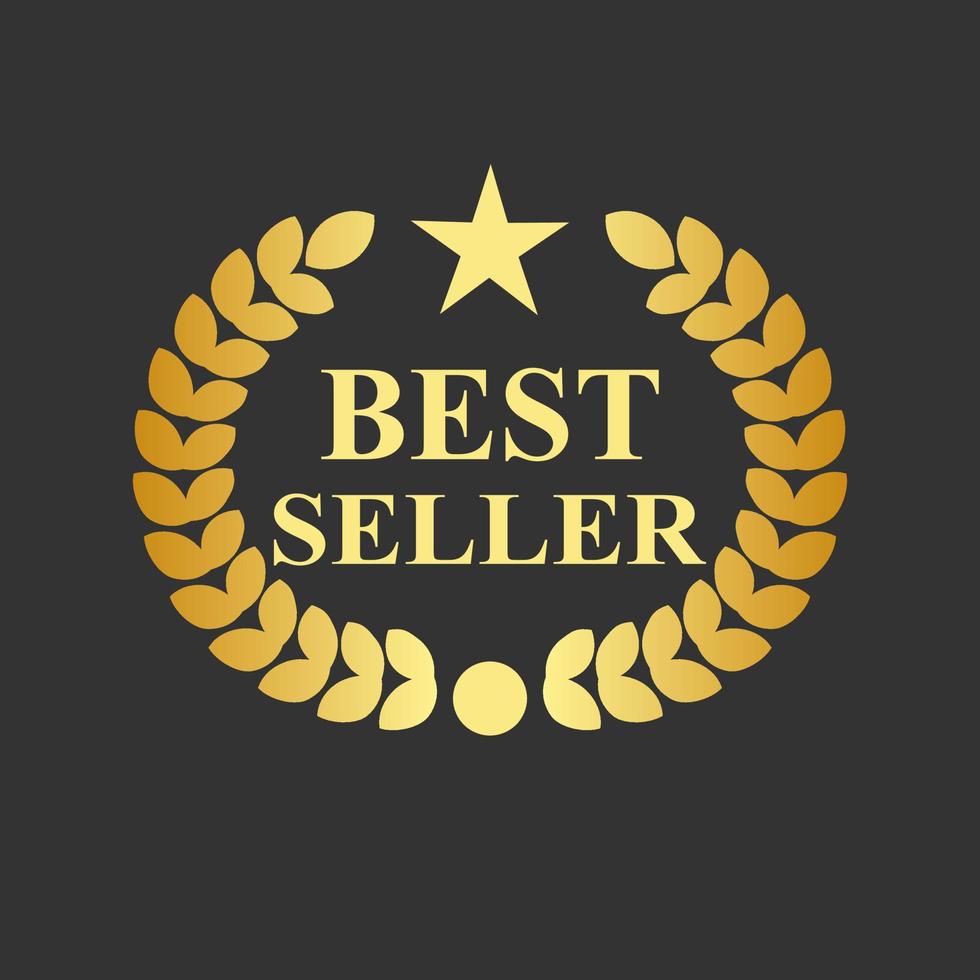 Best Seller Premium Quality Gold Logo Badge Template, Best Seller