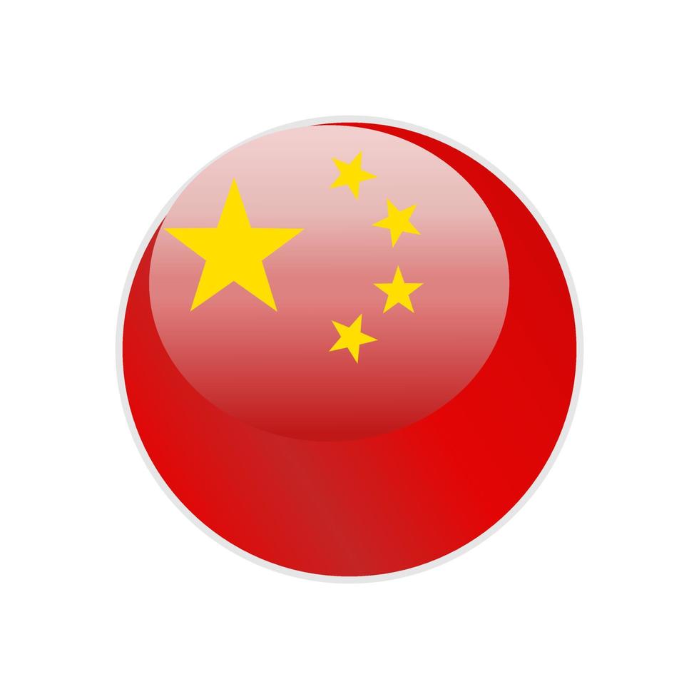 Cina flag logo template illustration vector