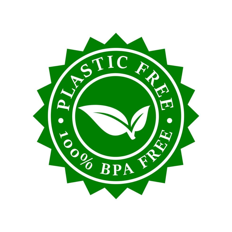 ilustración de plantilla de logotipo sin plástico. adecuado para la  etiqueta del producto 6552485 Vector en Vecteezy
