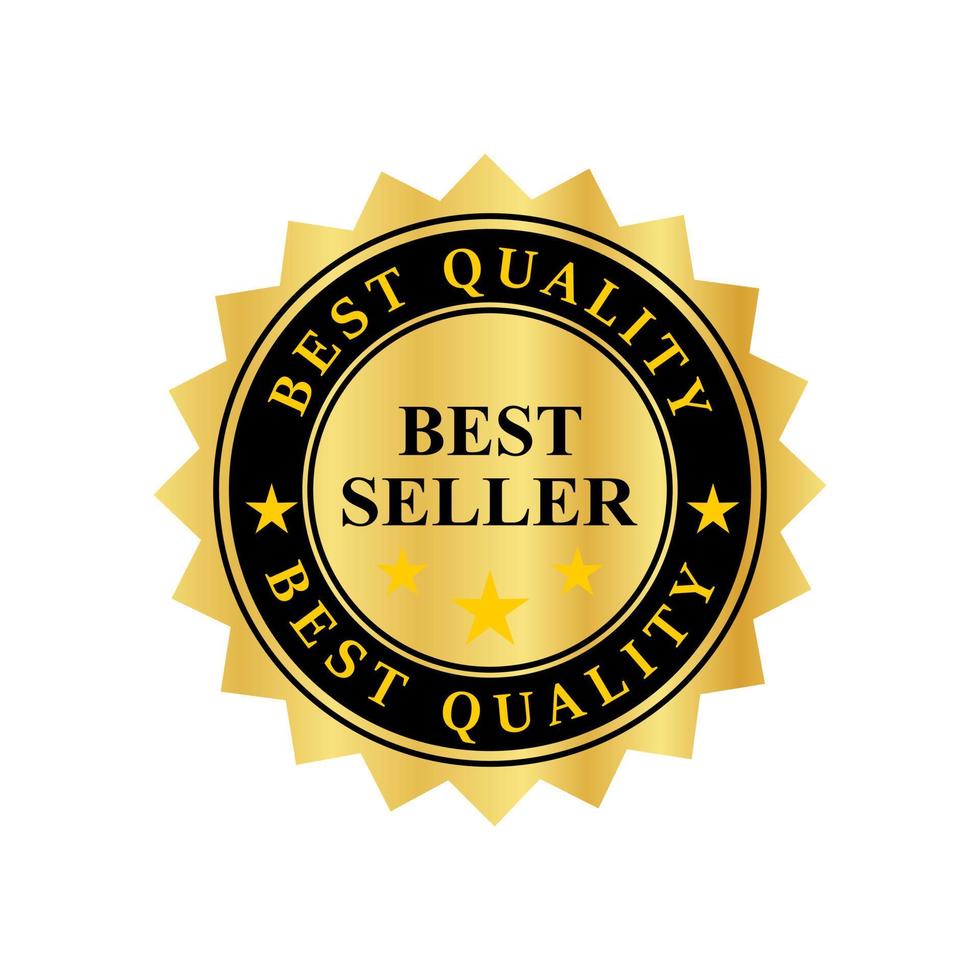 Best seller logo template illustration. suitable for branding, marketing, label, mark, product, factory, website, education etc vector