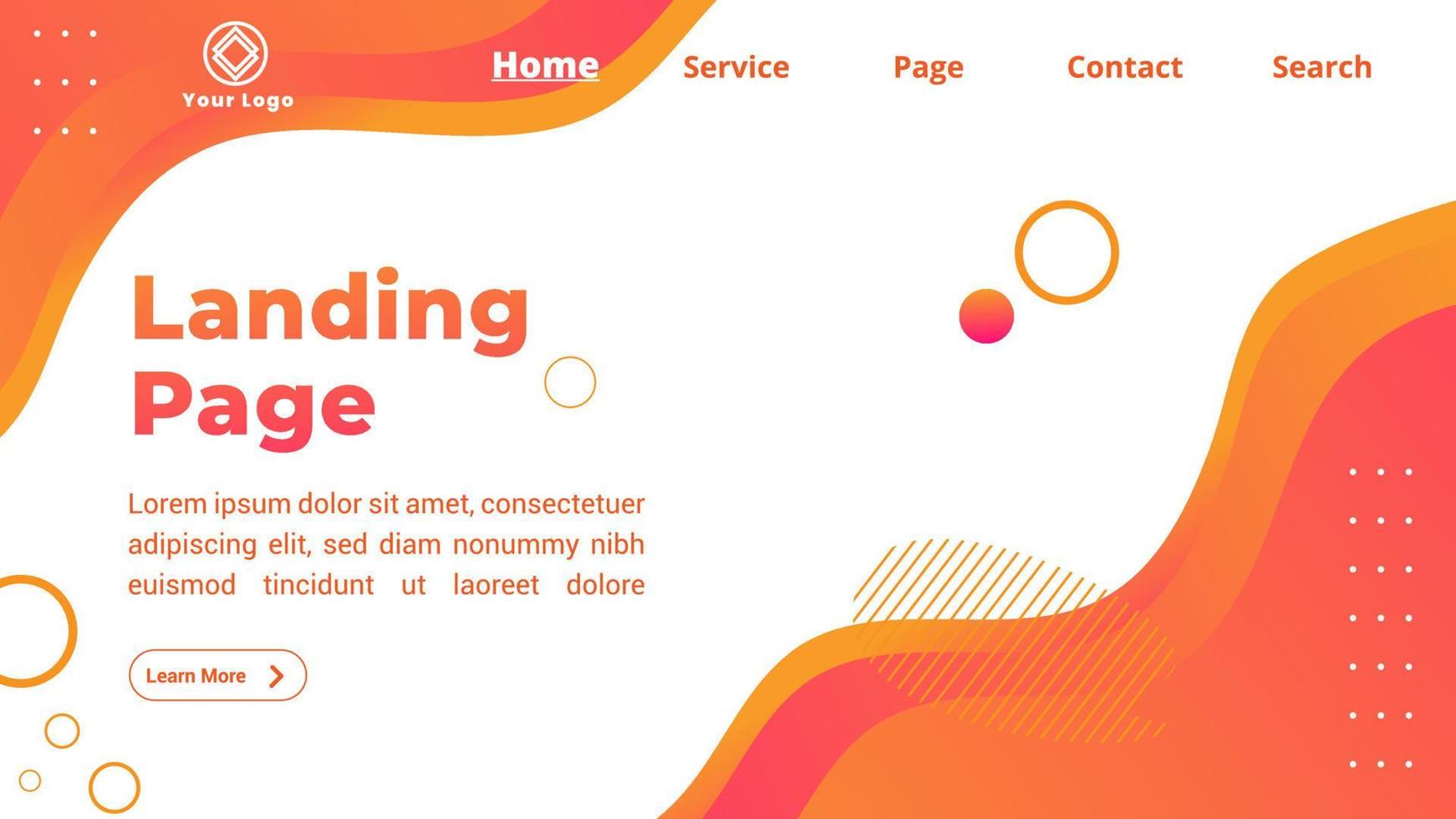 Abstract Background For Web Landing page vector
