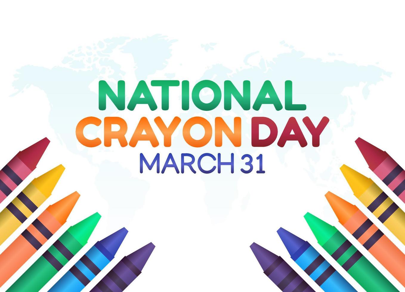 vector graphic of national crayon day good for national crayon day