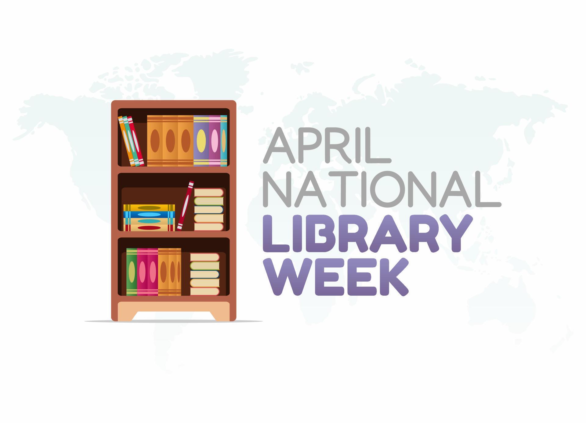 vector graphic of national library week good for national library week