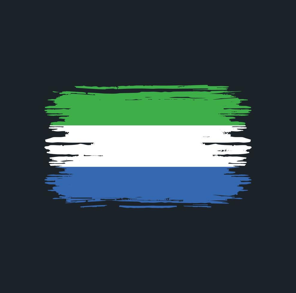 Sierra Leone Flag Brush. National Flag vector