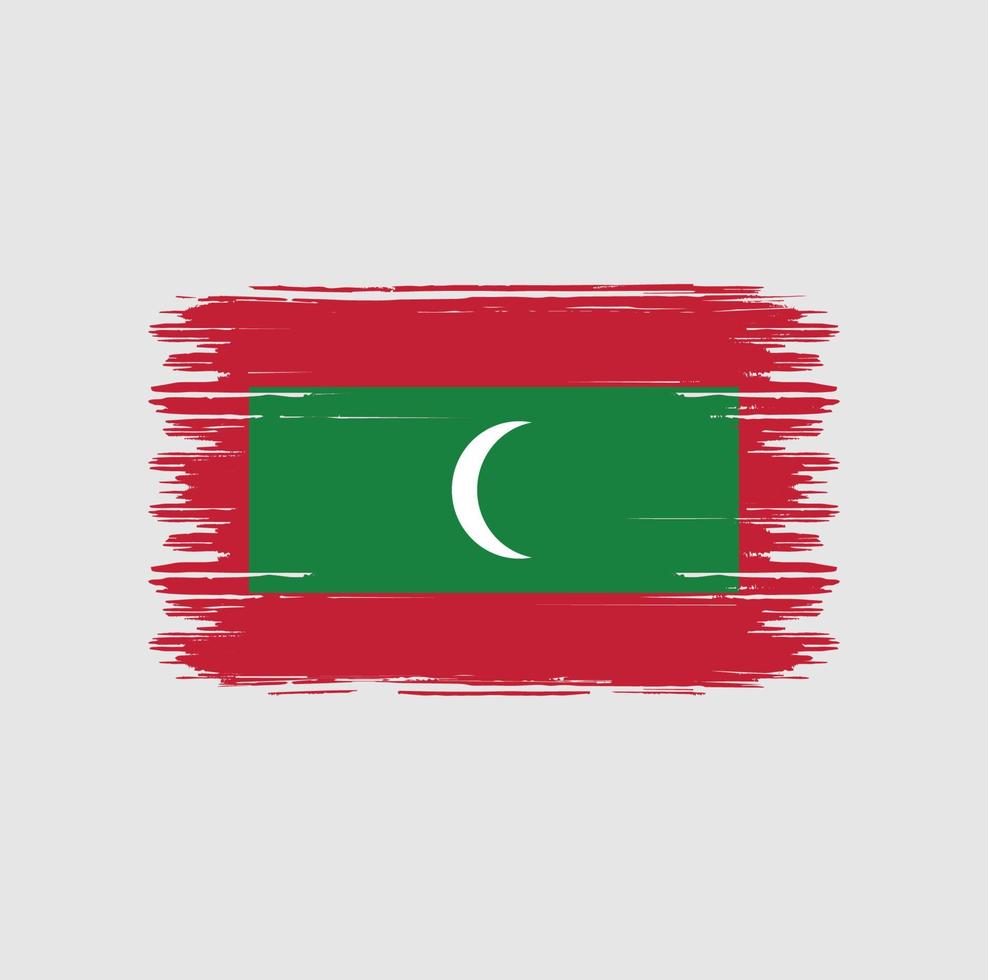 Maldives Flag Brush. National flag vector