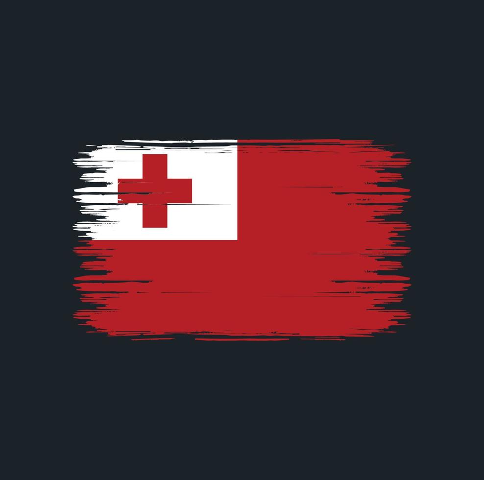 pincel de bandera de tonga. bandera nacional vector