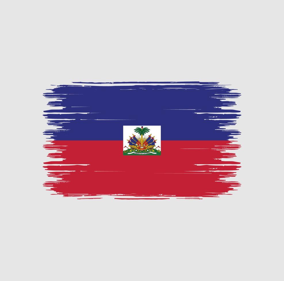 cepillo de bandera de haití. bandera nacional vector