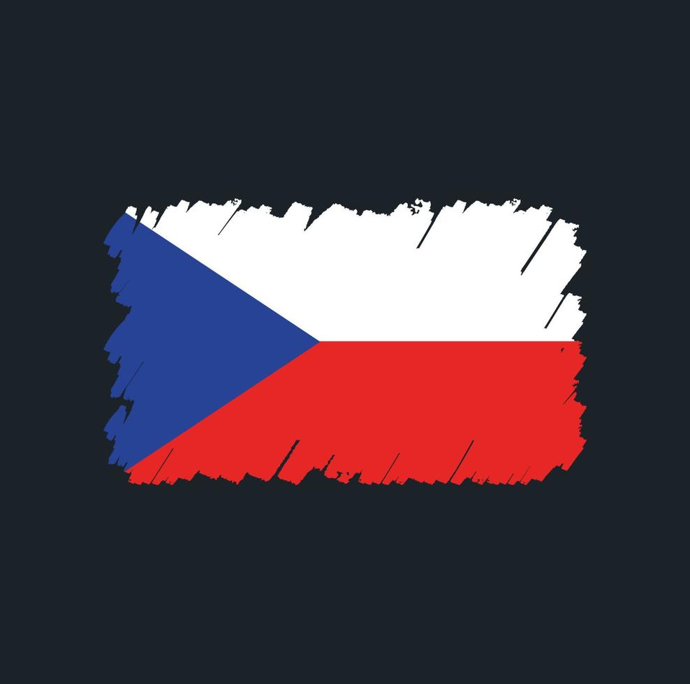 cepillo de bandera de la república checa vector