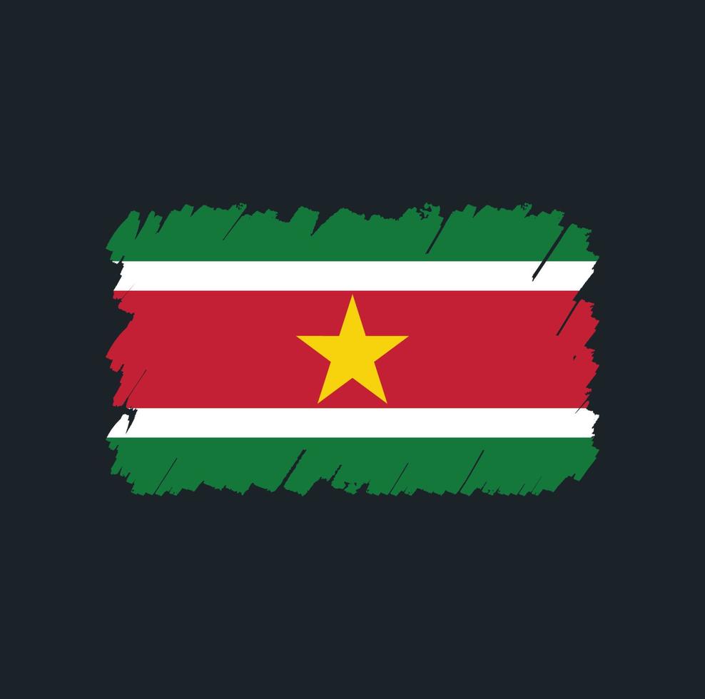 Suriname Flag Brush vector
