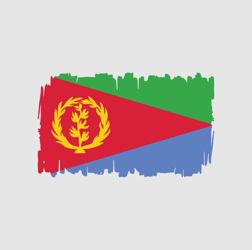 Eritrea Flag Brush Strokes. National Flag vector