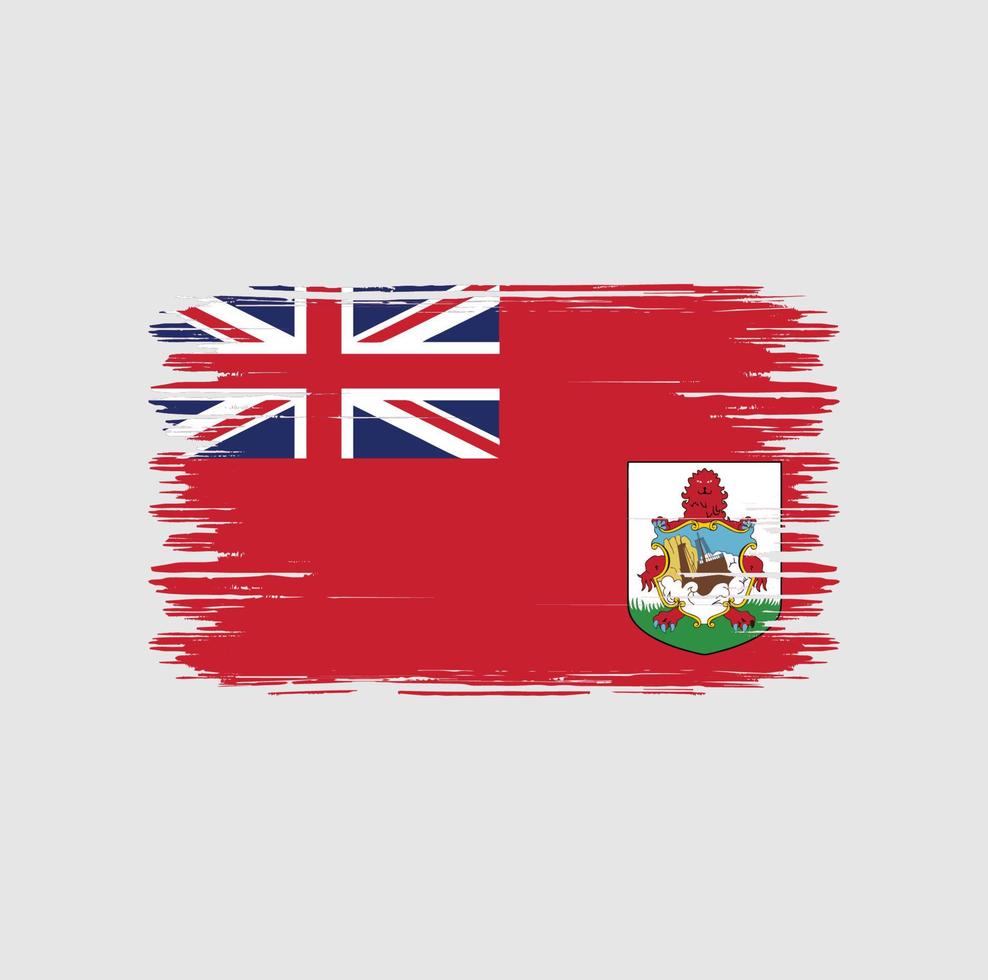 cepillo de bandera de Bermudas. bandera nacional vector